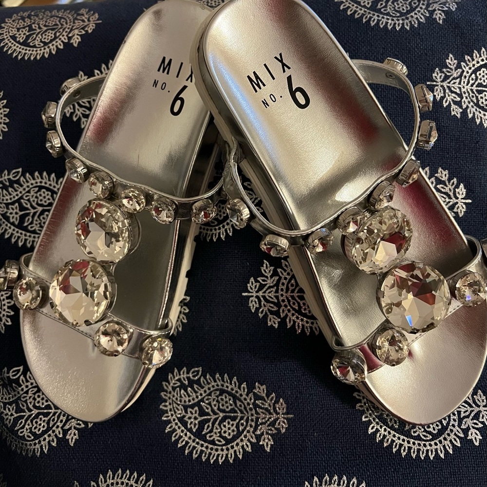 Mix No. 6 sandals gem rhinestone women size 6